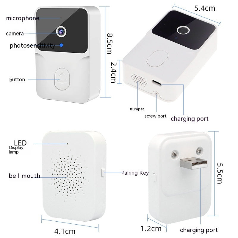 Video Doorbell Wireless Remote Home Monitoring Video