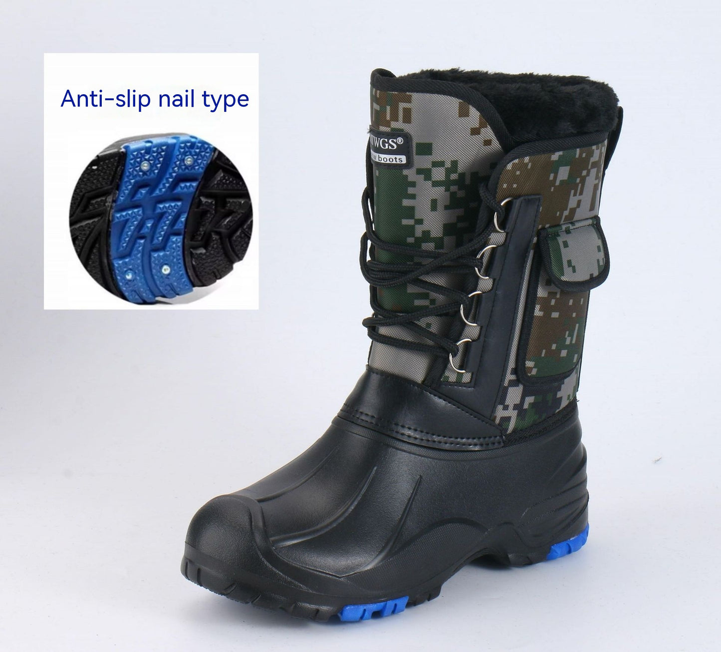 Fleece-lined Cotton-padded Warm Keeping Fishing Boots