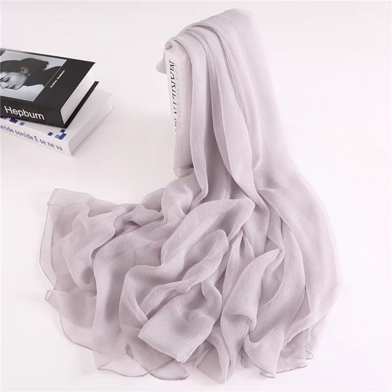 Long shawl beige scarf