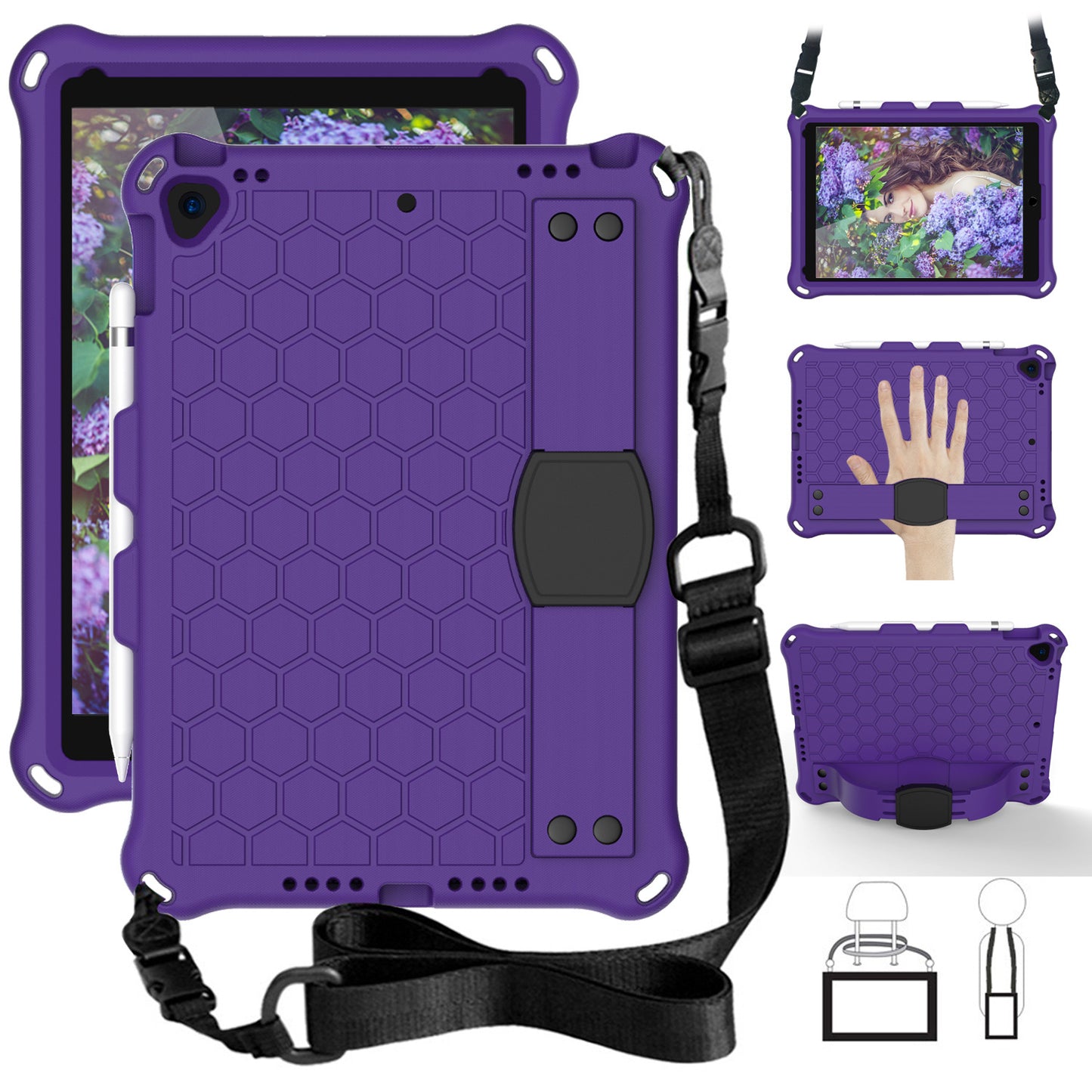 Compatible with Apple, New iPad 10.2 Honeycomb EVA Cover