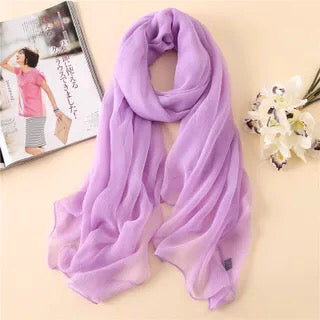 Long shawl beige scarf