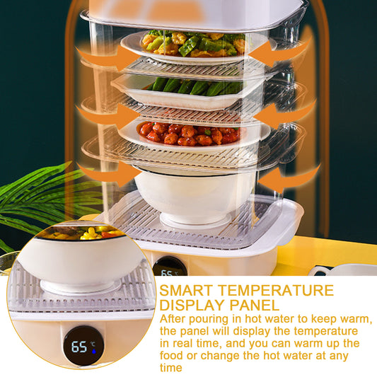 Multi-layer Dish Cover Heat Preservation Kitchen Cover Dining Table Leftover Storage Box Transparent Stack Cooking Hood Steamer