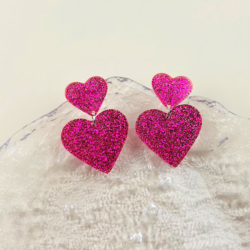 Acrylic Love Earrings Women Valentine's Day Personalized Jewelry