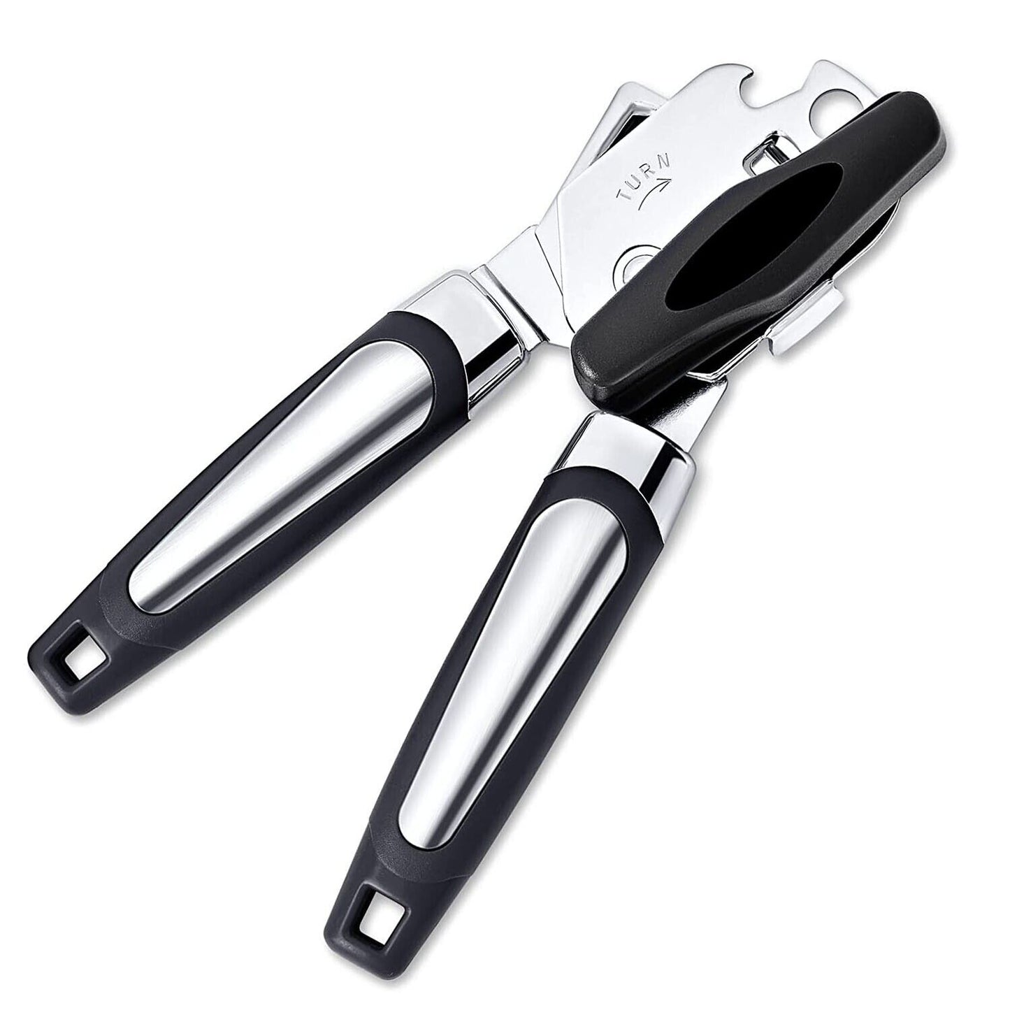 Manual Handheld Can Opener With Cutting Wheel Blade Lid Cap Openers