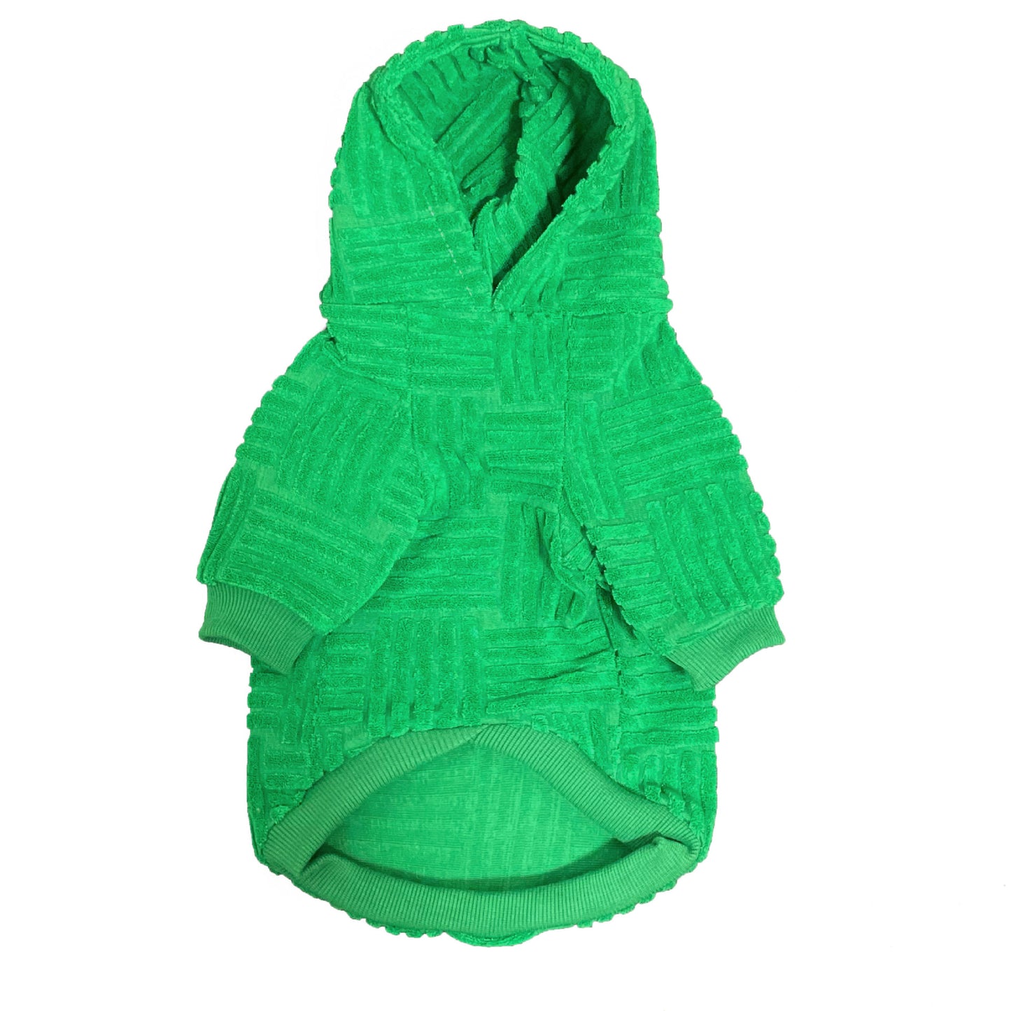 Pet Clothes Green Terry Sweater Hoodie Fashion