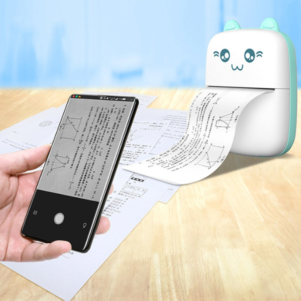 Mini Printer Portable Mini Bluetooth WiFi Mobile Phone Photo Title Note Hot Print Pocket Student Error Label