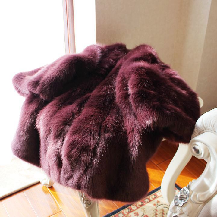 Faux Fox Fur Grass And Fur Coat Mid-length Women's Winter Loose Thick And Warm