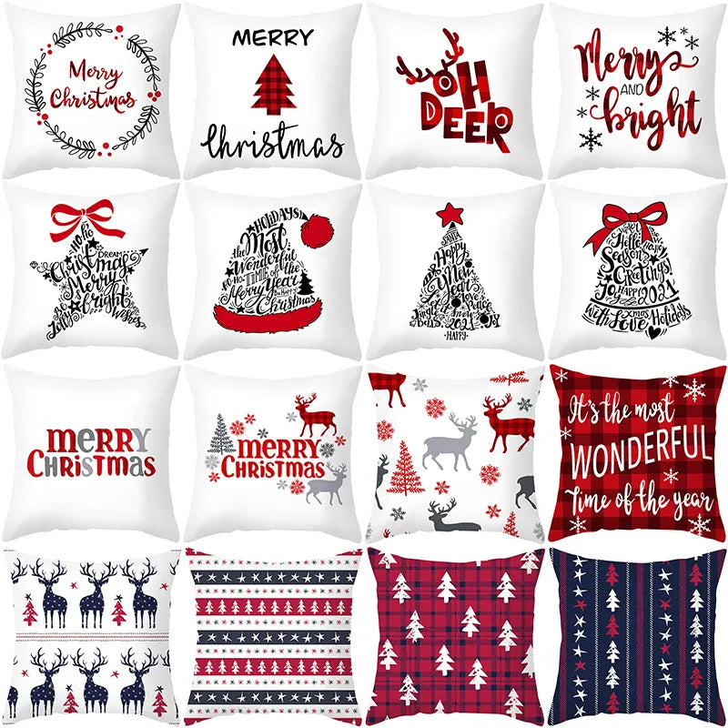 45cm Christmas Cushion Cover Pillowcase 2024