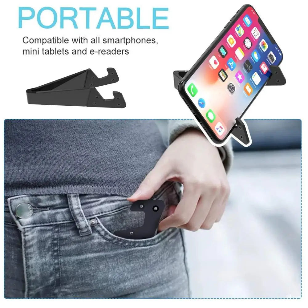 Universal Mobile Phone Accessories Portable Mini Desktop Stand Phone Holder Foldable Table Cell Phone Holder For IPhone Samsung