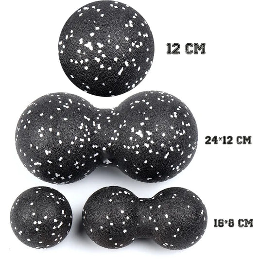 Peanut Fitness Massage Ball Set Yoga Roller Double Lacrosse Mobility Ball for Myofascial Physical Therapy Deep Tissue Massage