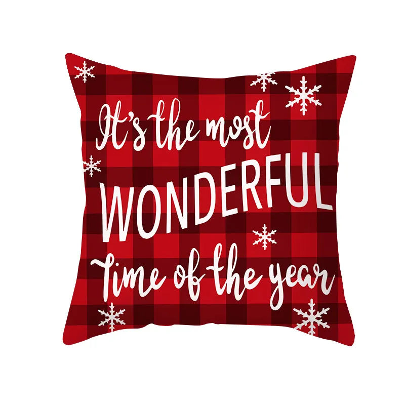 45cm Christmas Cushion Cover Pillowcase 2024