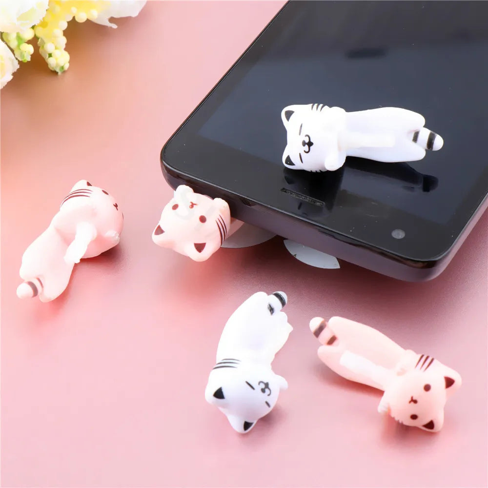 Cute Cat Earphone Dust Plug AUX Jack Interface Dust Protection Universal 3.5mm Phone Plug Cell Phone Accessories For iPhone