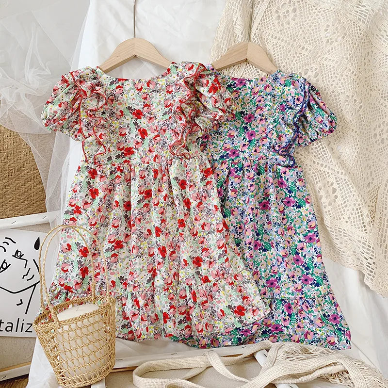 Summer Girl Dress Embroidered Fancy Princess Dresses  Children'S Clothing Clothes