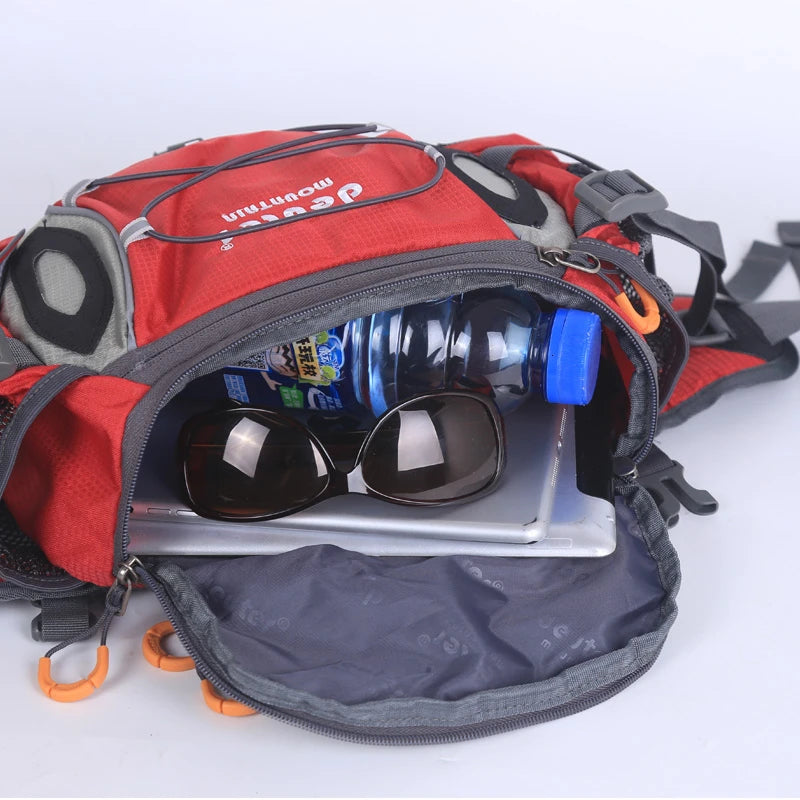 8L Sports Waist Bag Outdoor Hiking Riding Backpack Camping Travel Shoulder Bag Water Bottle Cycling Pack X352D