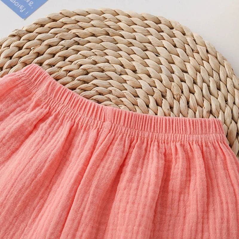 Summer 0-8T Baby Solid Color Girls Shorts Linen Toddler Kids Briefs Newborn Boy Panties Pants Children's Clothing Cheap