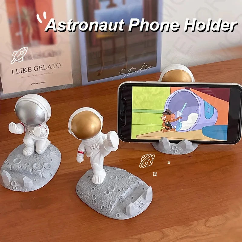 Mobile Phone Stand Cartoon Astronauts Decor Cell Phone Holder Accessories