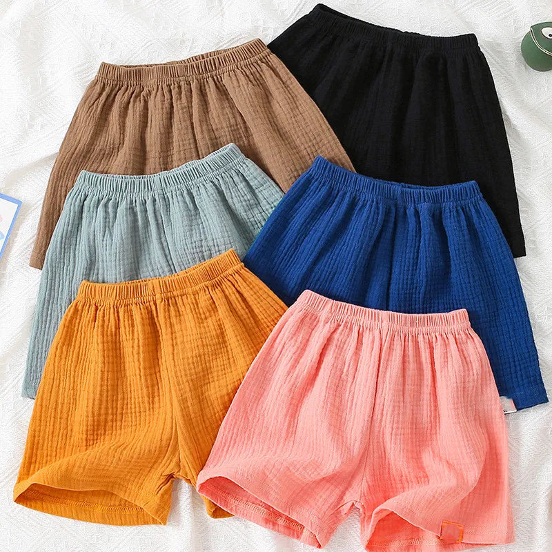 Summer 0-8T Baby Solid Color Girls Shorts Linen Toddler Kids Briefs Newborn Boy Panties Pants Children's Clothing Cheap