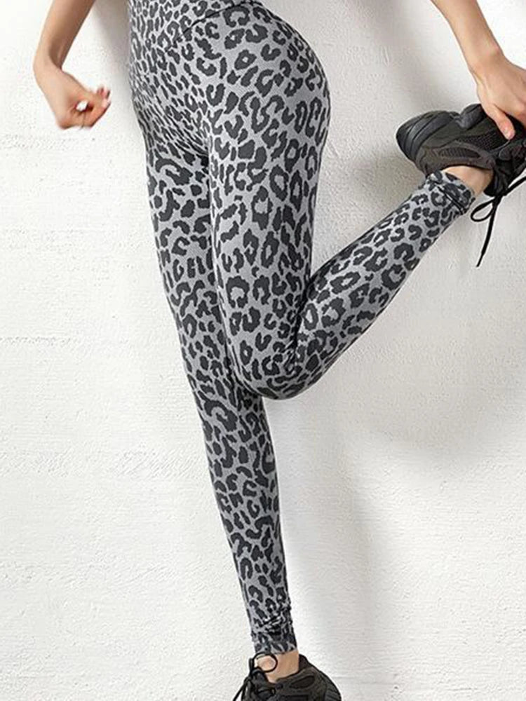 Leopard Printed Leggins Push Up Jogging High Waist Sexy Leggings Women Fitness Pencil Pants Workout Trousers Gym Clothing