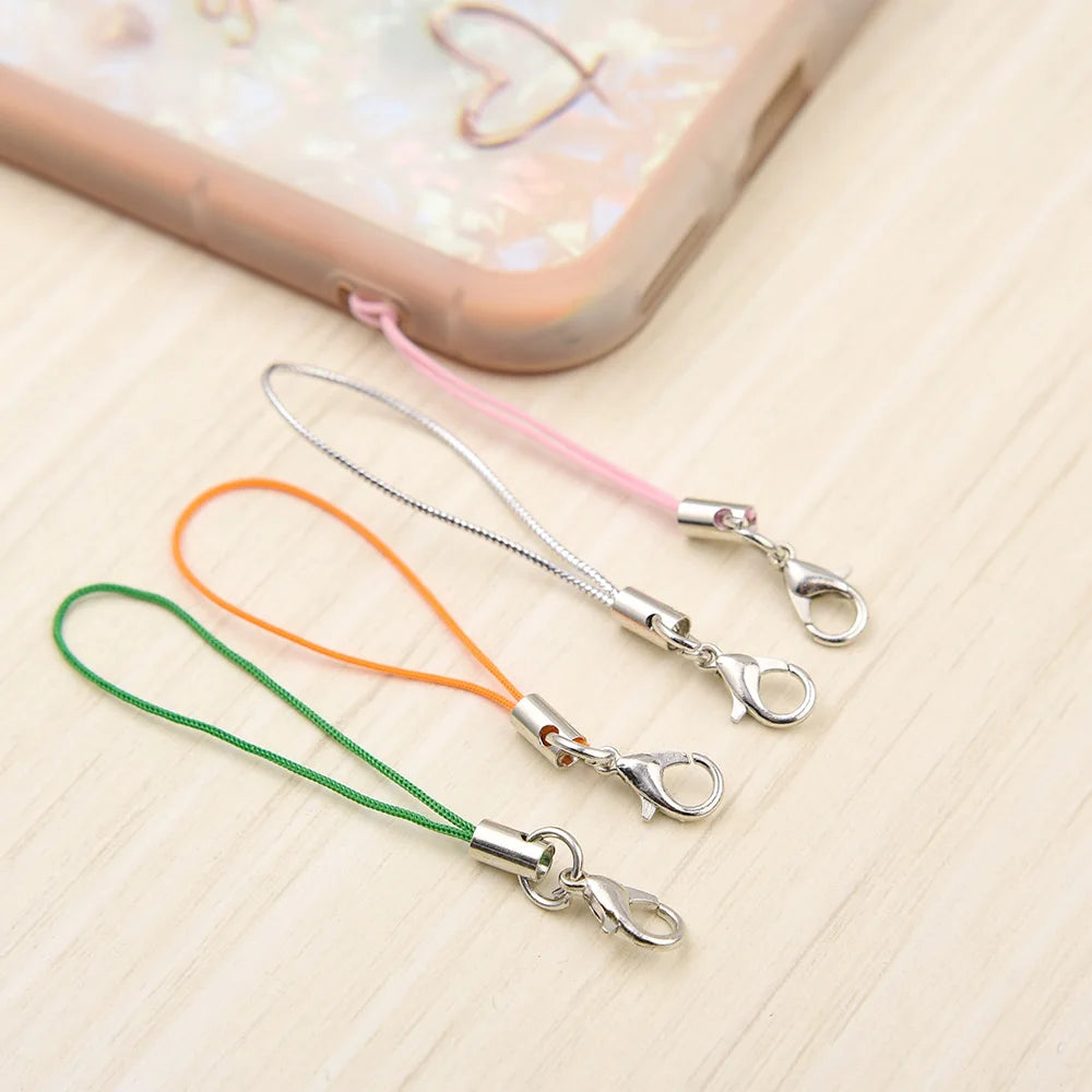 Cell Phone Lanyard Cords 30/20/10/1Pcs Nylon Strap Lariat Rope Mobile Phone Lobster Clasp Strap DIY Keychain Pendant Accessories