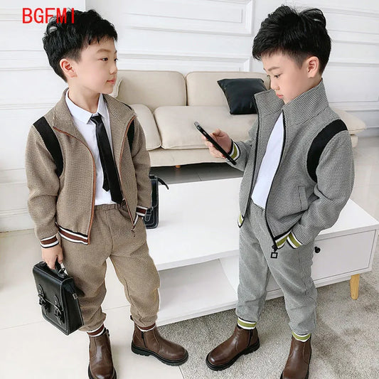 2-11Y Baby Clothes Spring Autumn Kids Boys Jacket + Pants Two Piece Set Children's Clothing