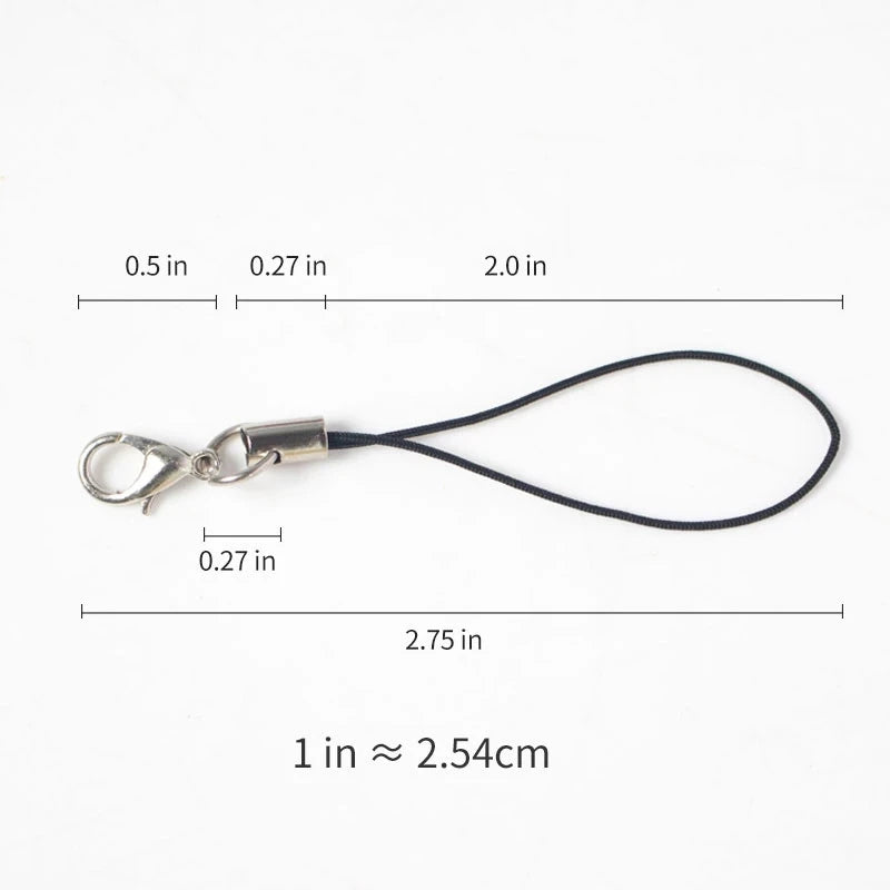 Cell Phone Lanyard Cords 30/20/10/1Pcs Nylon Strap Lariat Rope Mobile Phone Lobster Clasp Strap DIY Keychain Pendant Accessories