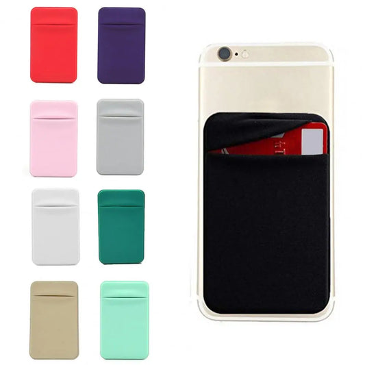 Silicone Phone Card Holder Strong Adhesive Phone Cell Wallet Case Stick on Credit Back Slot Card Holder Mobile Phone Accessories