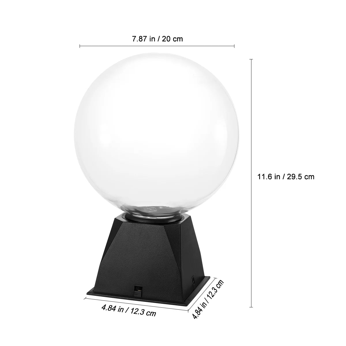 LEDMOMO 8 Inch Touch Plasma Ball Lamp Light Sound Sphere Globe Novelty Toy For Kids With EU Plug Touch Induction Ball