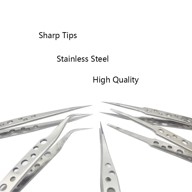 Tweezers of BAKU Hollow-Out Design, Ultra Rigidity Fine Point Anti-Static Stainless Steel Tweezers Set for iPhone Repair