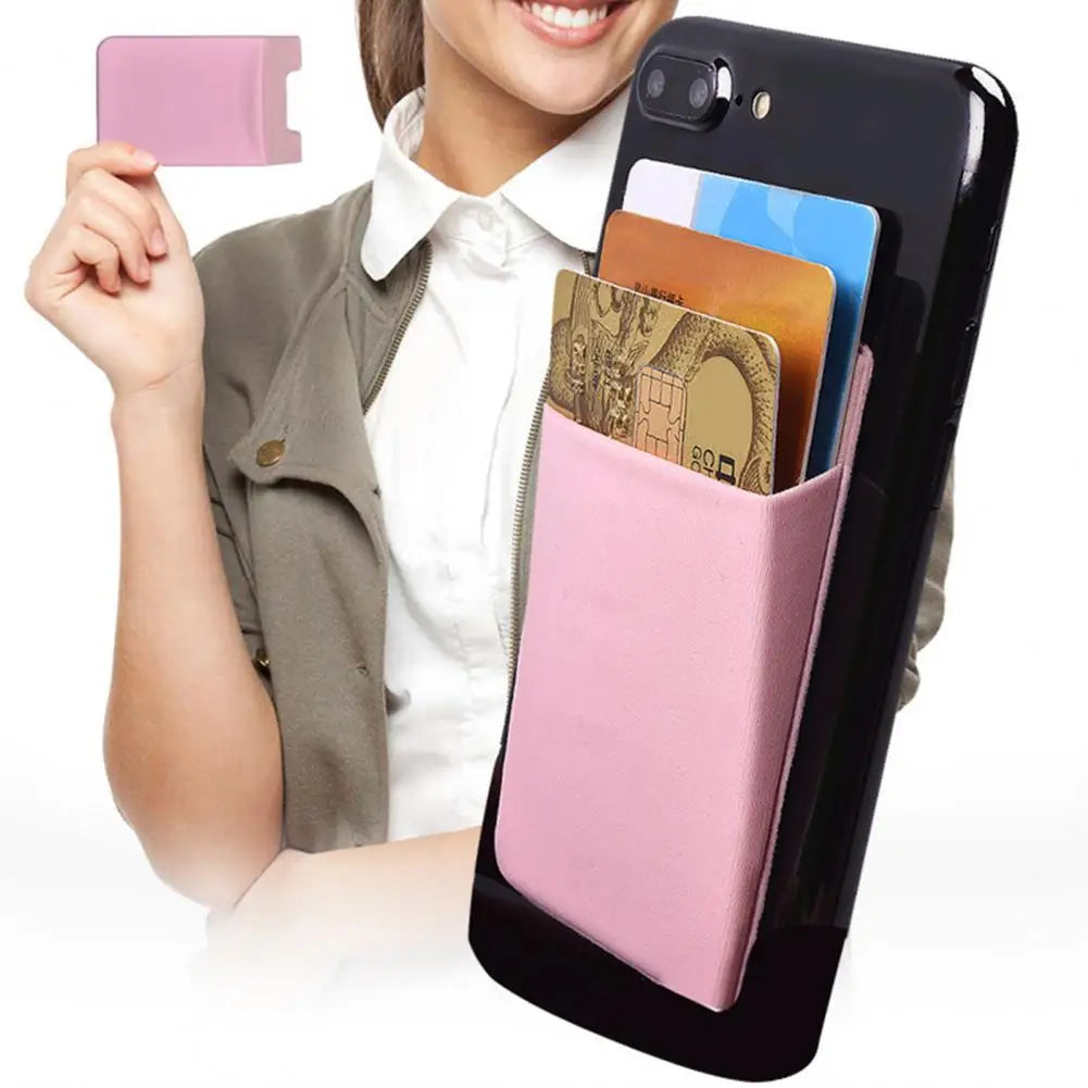 Silicone Phone Card Holder Strong Adhesive Phone Cell Wallet Case Stick on Credit Back Slot Card Holder Mobile Phone Accessories