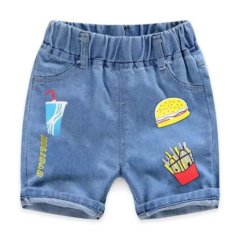 Boys Jeans Shorts Pants 2023 New Children's Clothing Baby Five-point Pants Summer Children's Shorts