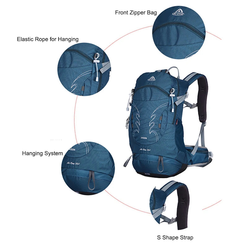 30L Outdoor Hiking Backpack for Men Sports Climbing Bag Mochila Camping Mountaineering Bag Travel Trekking Motorcycle Rucksack