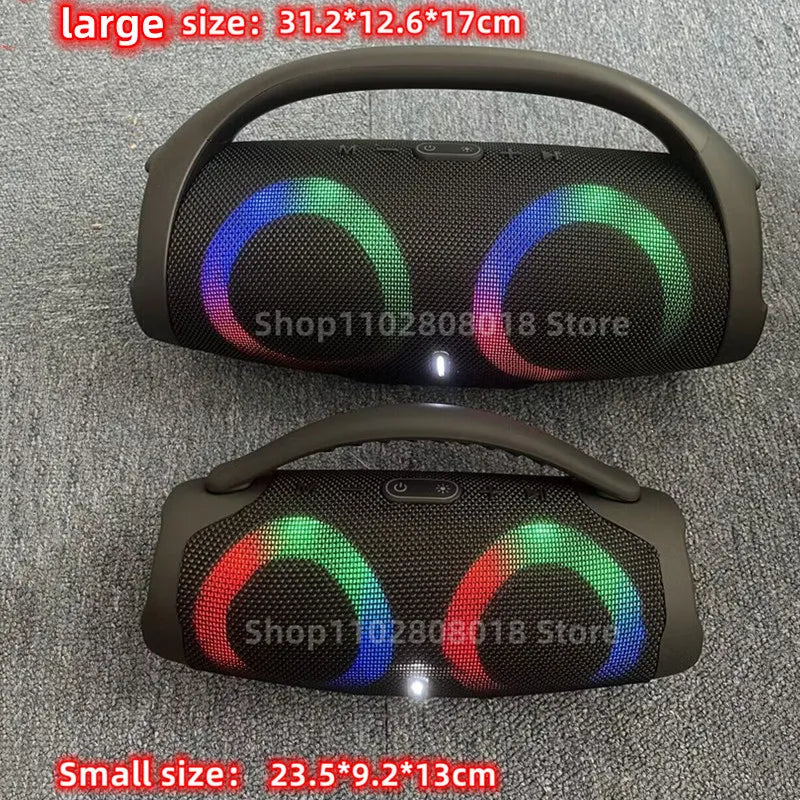 Portable Waterproof 100W High Power Bluetooth Speaker RGB Colorful Light Wireless Subwoofer 360 Stereo Surround TWS FM Boombox