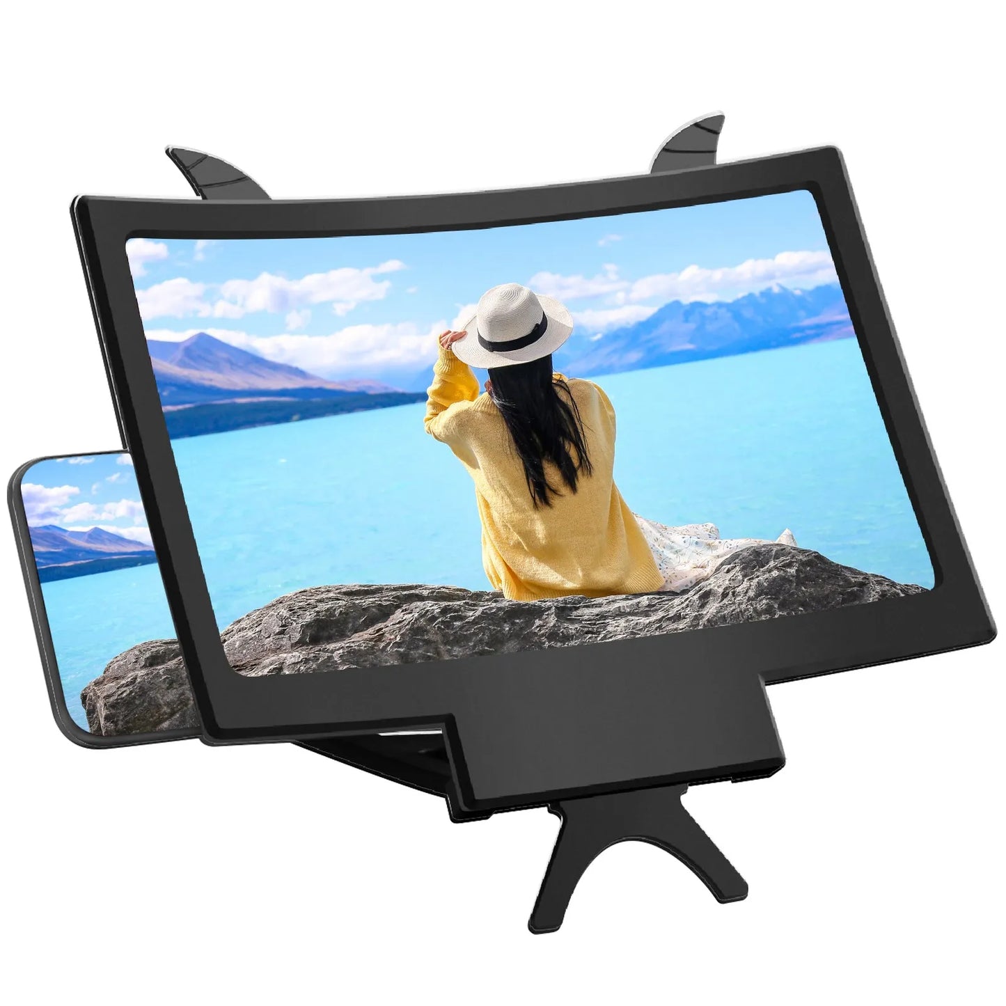 Phone Amplifier 10 inch Multi-function Large Screen Tablet Screen Magnifier For Cell Phone Phone Holder Stand Phone Accessories