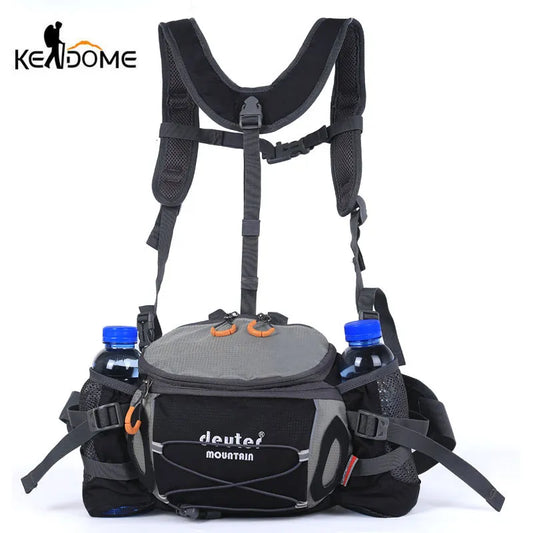 8L Sports Waist Bag Outdoor Hiking Riding Backpack Camping Travel Shoulder Bag Water Bottle Cycling Pack X352D