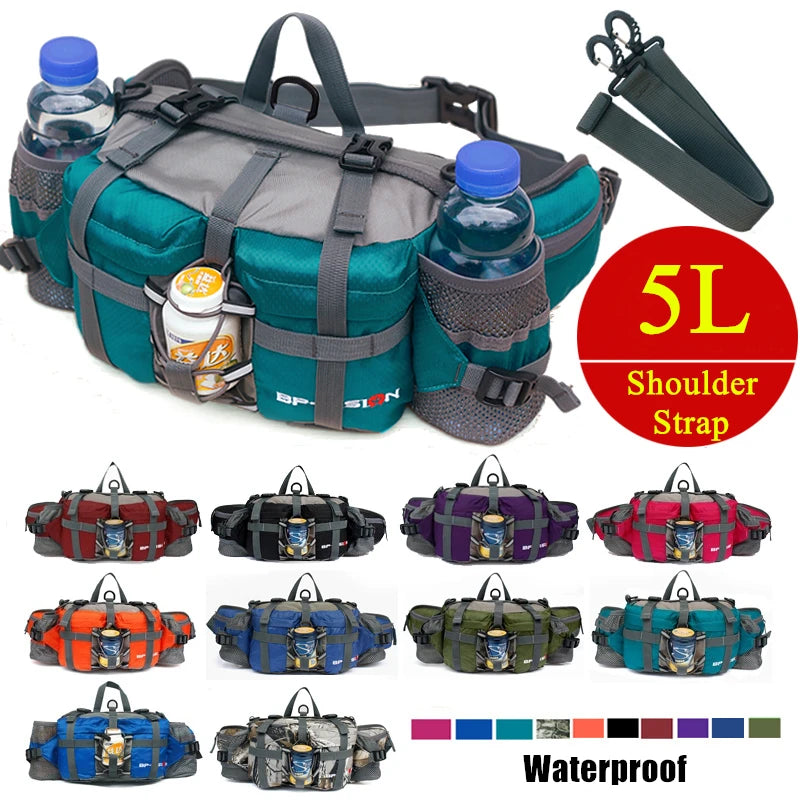 Outdoor Hiking Waist Bag Water  Backpack Sports  Waterproof Nylon Camping