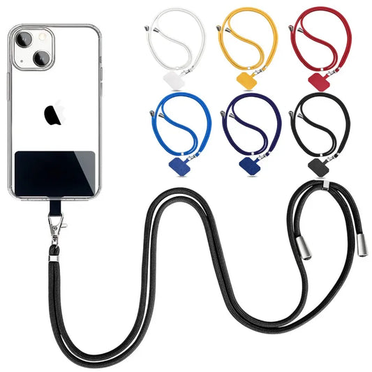 Mobile Phone Universal Phone Lanyard with Patch Adjustable Hanging Rope Neck Straps Anti-lost Lanyards Cell Phone Accessories