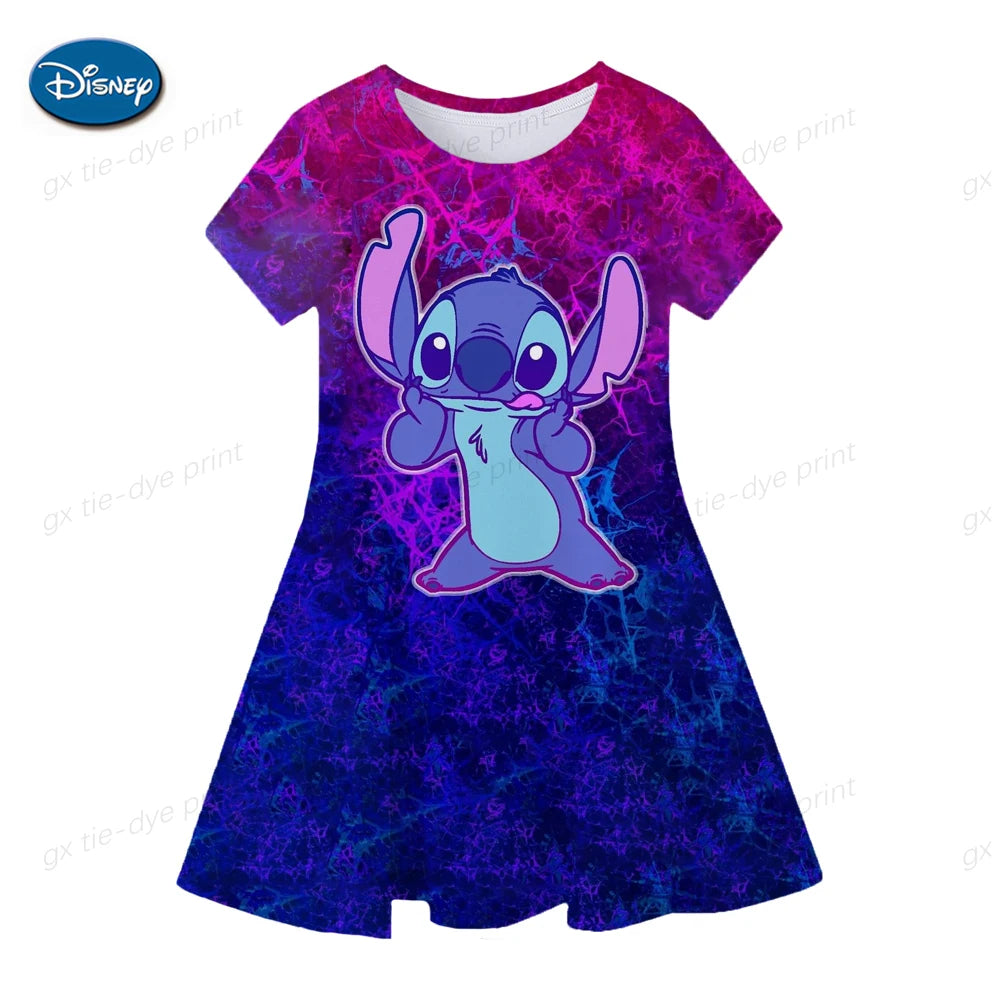 Disney Children's Clothing Stitch Princess Print Cartoon Character 1-12 yr