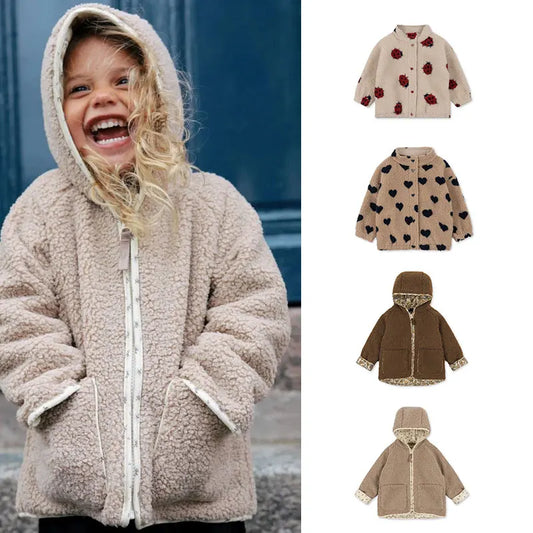 Children's Jacket Winter New Cartoon Fashion Padded Boys Jacket Cotton Warm Cute Girls Clothes Children's Clothing