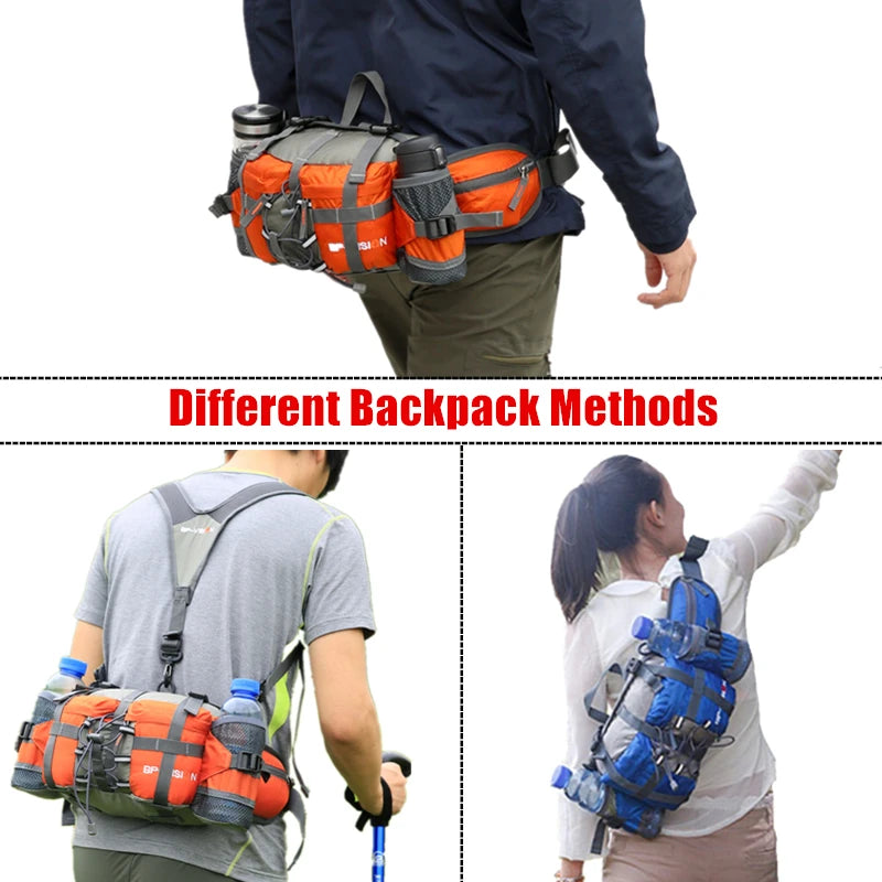 Outdoor Hiking Waist Bag Water  Backpack Sports  Waterproof Nylon Camping