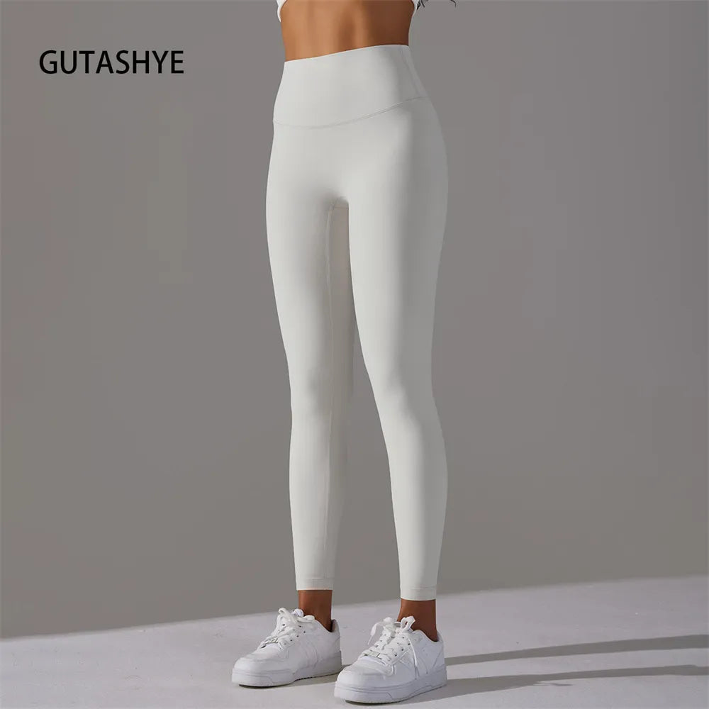 Gutashye Women Yoga Pants High Waisted Sport Gym Fitness Leggings Women Seamless Female Legging Tummy Control Running Tights