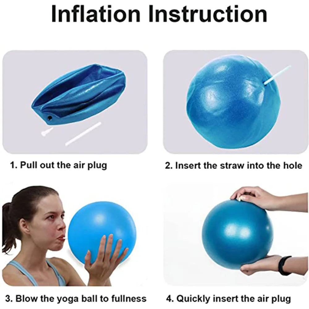 25CM Pilates Yoga Ball Exercise Anti-Pressure Explosion-Proof Gymnastics Balance Exercise Fitness Gym Home Yoga Core Training