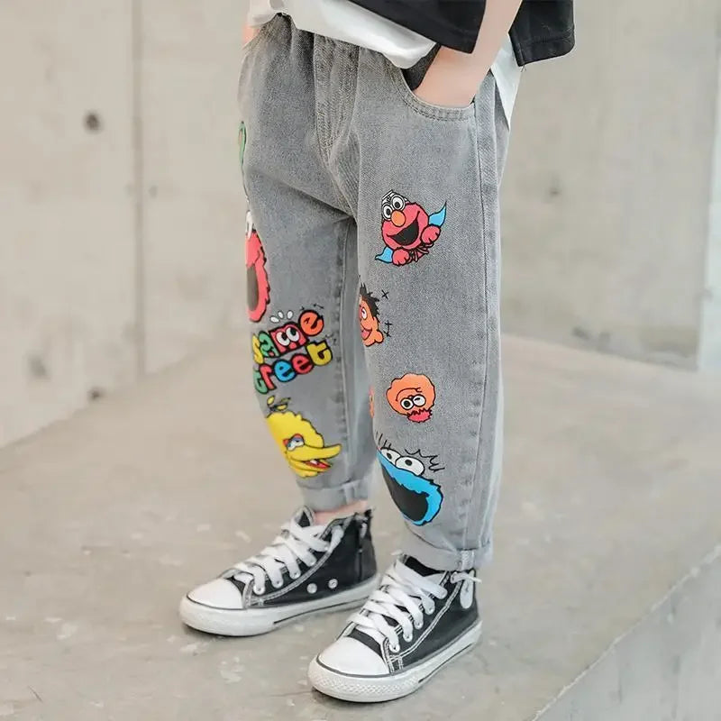 Boys' Jeans Children's Casual Children's Clothing Spring Loose Long Pants