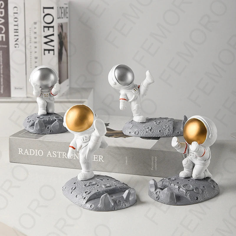 Mobile Phone Stand Cartoon Astronauts Decor Cell Phone Holder Accessories