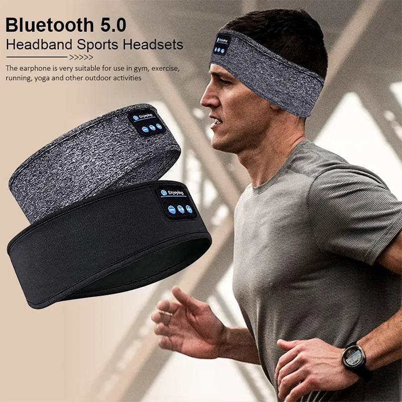 Original Wireless Bluetooth Headset Sport Sleep Headband Eye Mask Earphones Music Earbuds Wireless Headphones