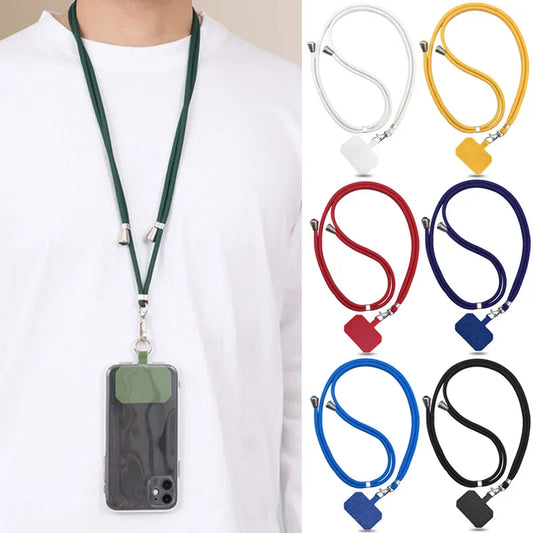 1.5M Adjustable Phone Lanyard Strap Mobile Hanging Rope Cords Cell Phone Accessories